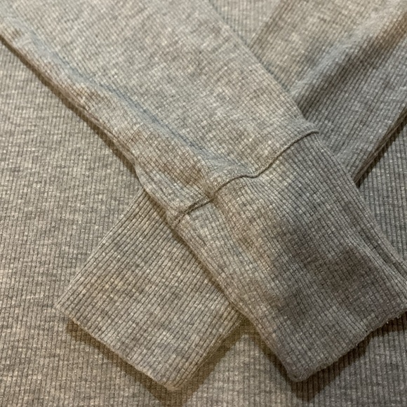 Soft Henley Long Sleeve Tops in White and Gray - Picture 3 of 15